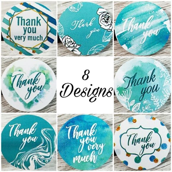 8/$20 100ct Thank You Stickers Round 1" Labels - Picture 1 of 1